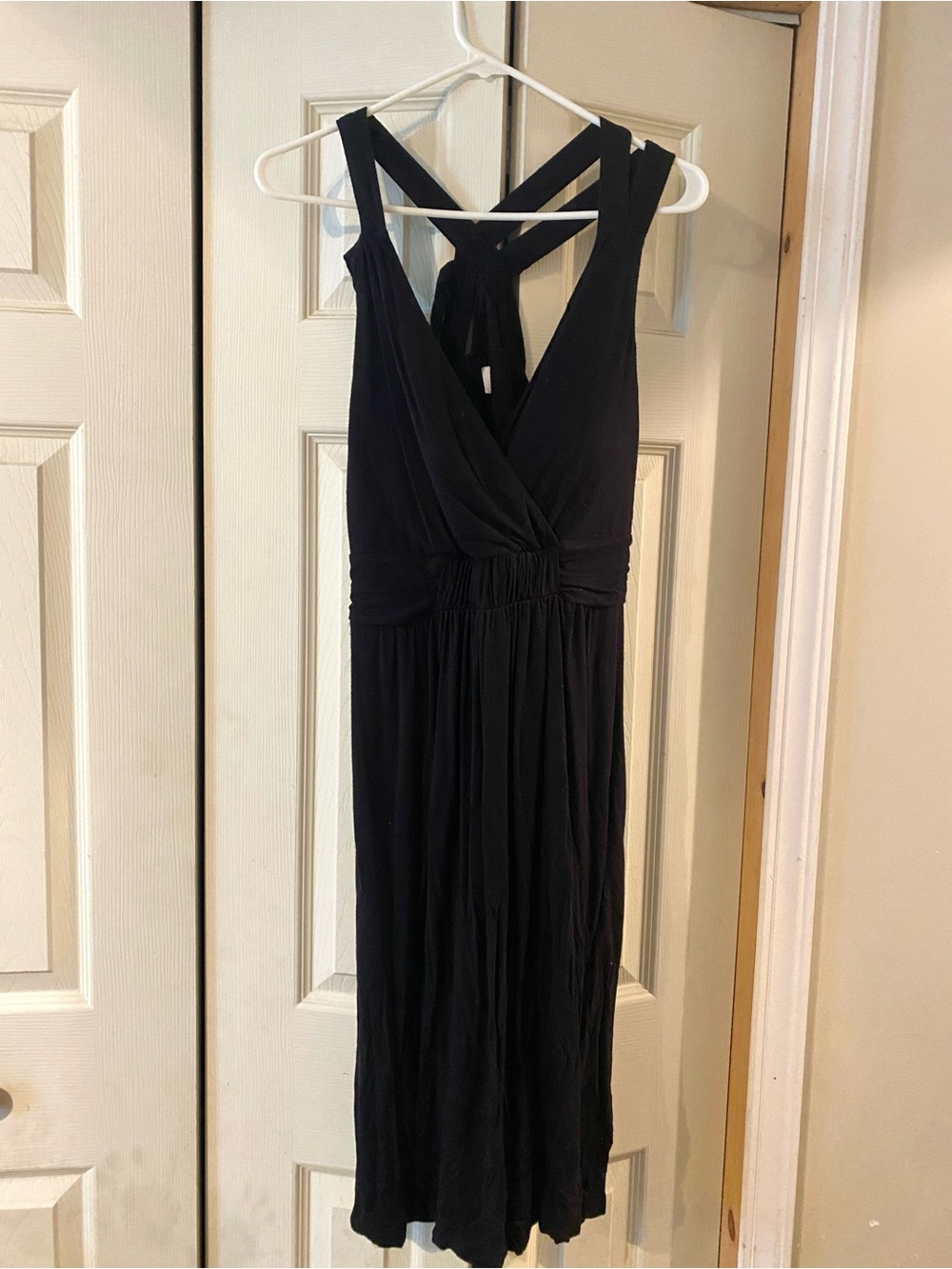 Soma Black Sleeveless Cross-Back Maxi